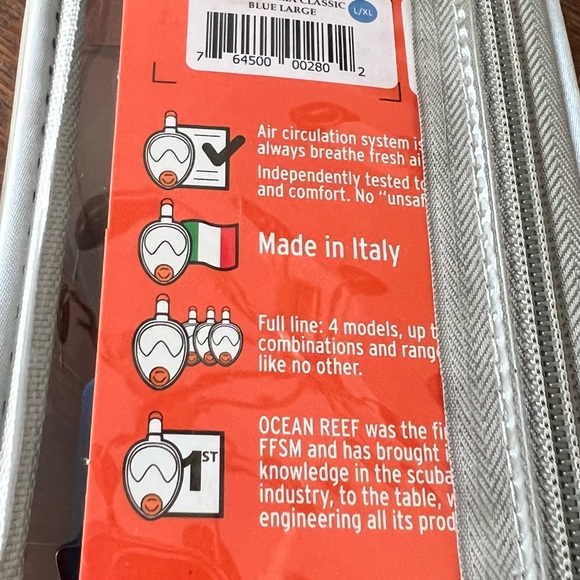 OCEAN REEF Full Face Snorkeling Mask size L/XL - Picture 3 of 7